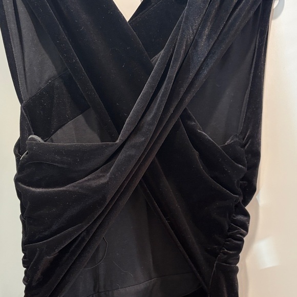 Ganni Velvet Ruched Maxi Dress - Picture 6 of 7